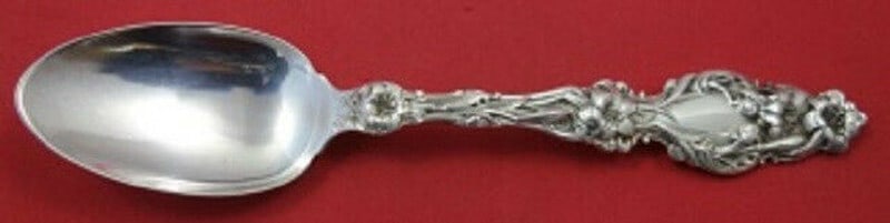 Whiting Lily Sterling Silver Teaspoon 5 7/8 Inch Heirloom Flatware (1 of 2)