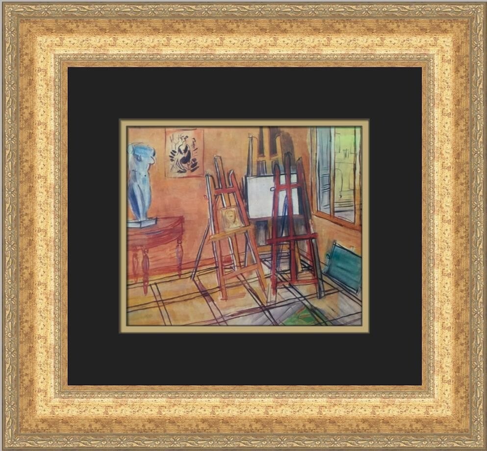 Raoul Dufy The Atelier with Three Easels Framed Print 17x17 (1 of 2)