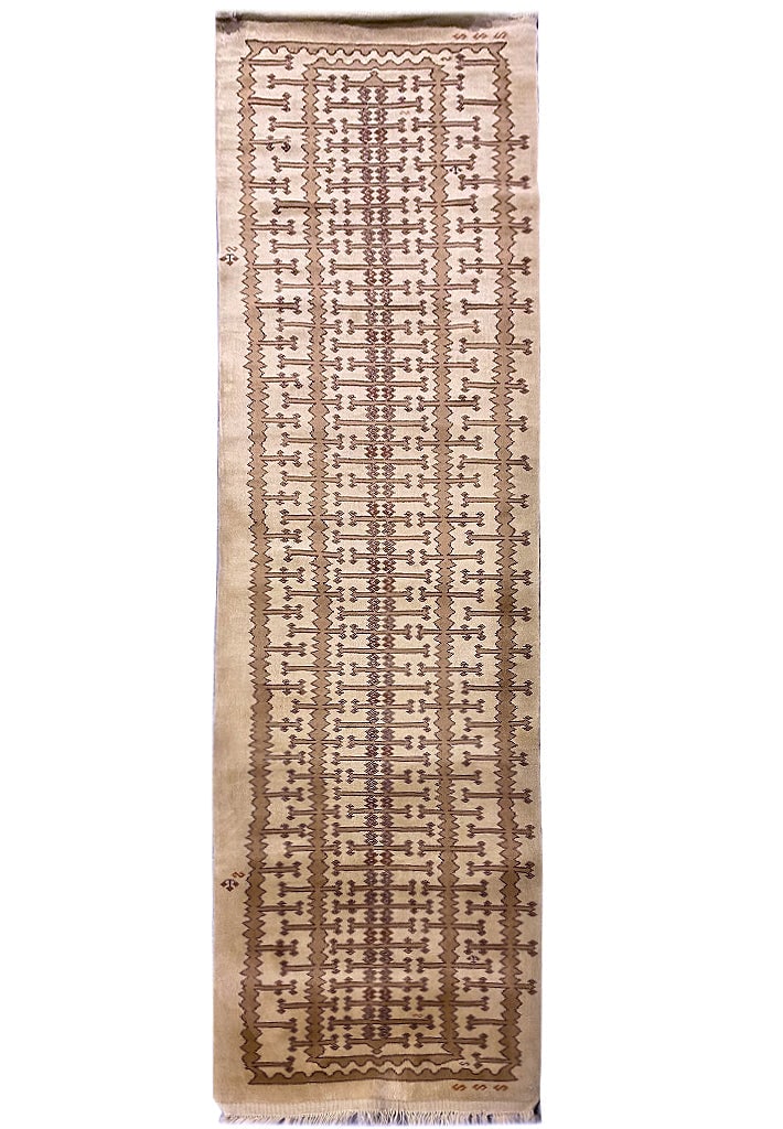 10' Handmade OUSHAK Wool Runner Rug from Turkey (1 of 9)