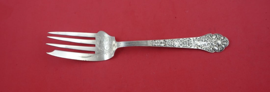 Gorham Medici Old Sterling Silver Cold Meat Fork 8 3/4" (1 of 2)