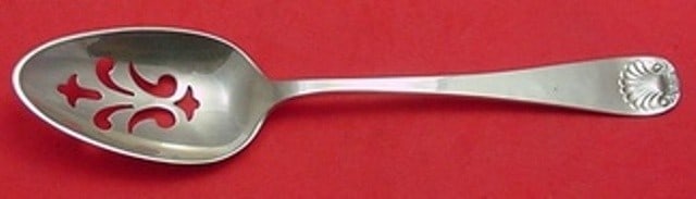 Windsor Shell Sterling Silver Slotted Serving Spoon 8 3/4 Old Newbury Crafters (1 of 2)