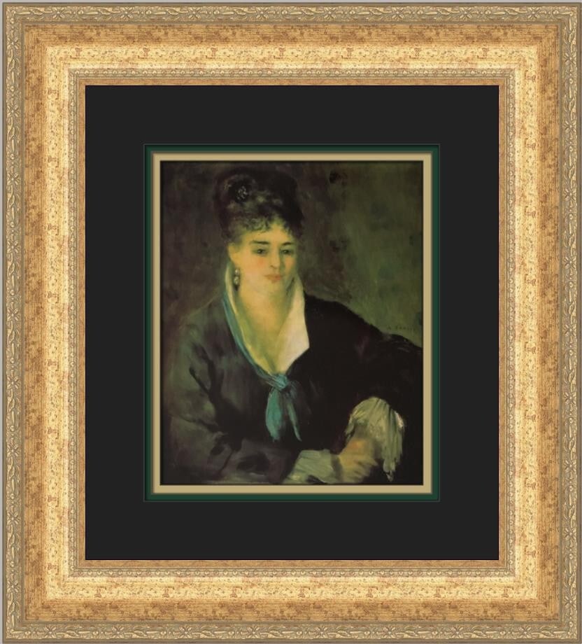Pierre-Auguste Renoir Woman in Black Custom Framed Art Print (1 of 2)
