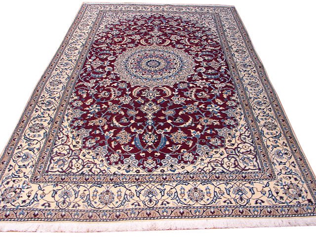 5 x 8 Authentic Persian Nain Rug Wool Silk Hand Knotted Iran: 5 x 8 Authentic Persian Nain Rug Wool Silk Hand Knotted Iran Free continental US Shipping This 5 x 8 Authentic Persian Nain Rug is hand-knotted in Nain, Iran, a region celebrated for its refined carpe