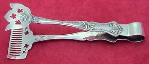 Rare International Sterling Silver Edgewood Sardine Tongs 5 3/4" (1 of 1)