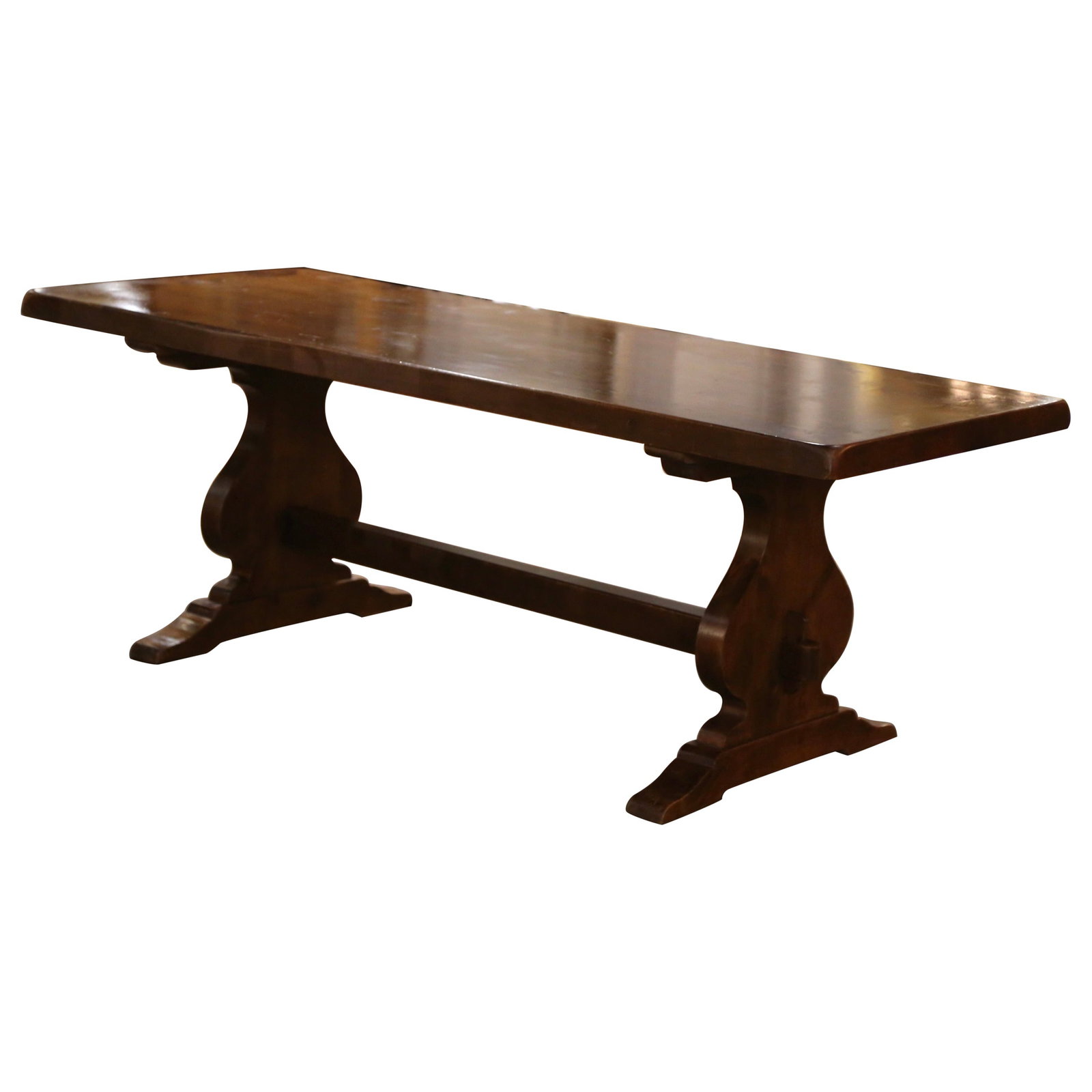 French Walnut Louis XIII Style Refectory Dining Table Circa 1960 (1 of 7)