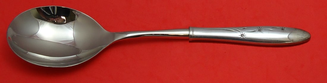 Gorham Celeste Sterling Silver Casserole Spoon 11 1/4 Inch Custom Made: Gorham Celeste Sterling Silver Casserole Spoon 11 1/4 Inch Custom Made This exquisite casserole spoon is part of the Celeste pattern by Gorham, crafted from high-quality sterling silver. With a length