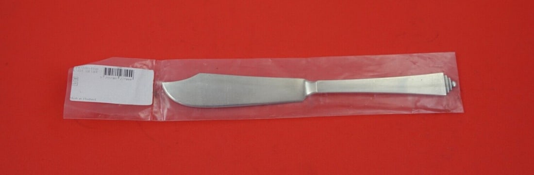 Georg Jensen Pyramid Sterling Silver Fish Knife 7 3/4" New (1 of 2)