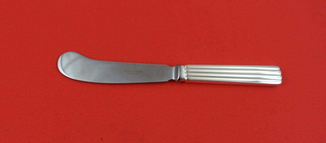 Georg Jensen Bernadotte Sterling Silver Butter Spreader 6 1/4" (1 of 2)