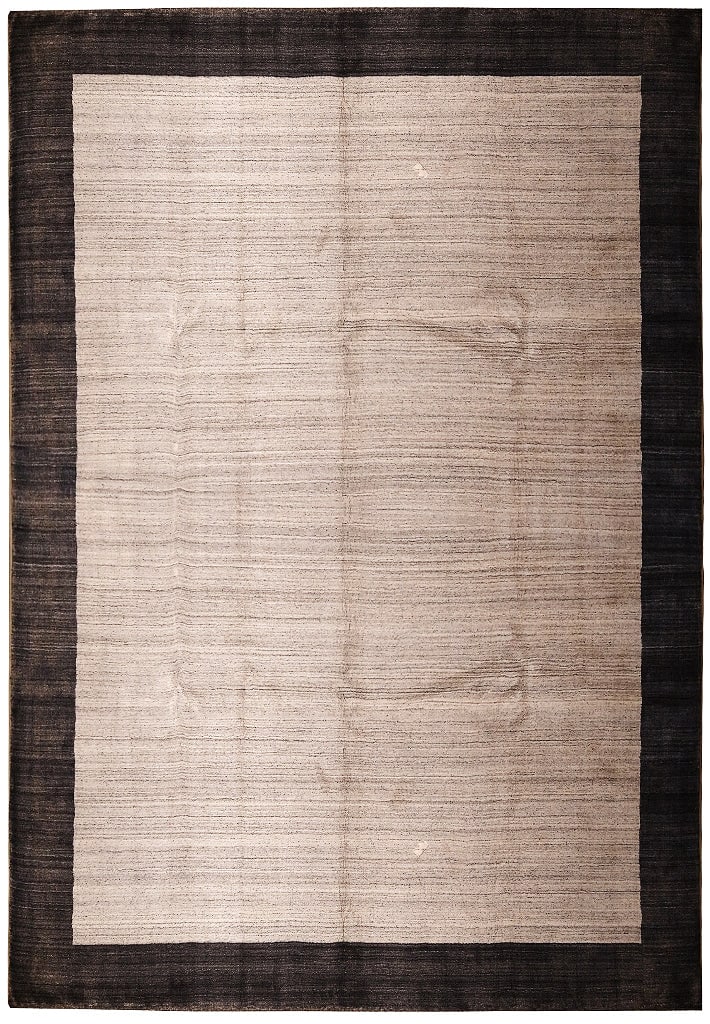 8 x 10 Gray Charcoal Wool Handmade Area Rug Modern Design (1 of 11)