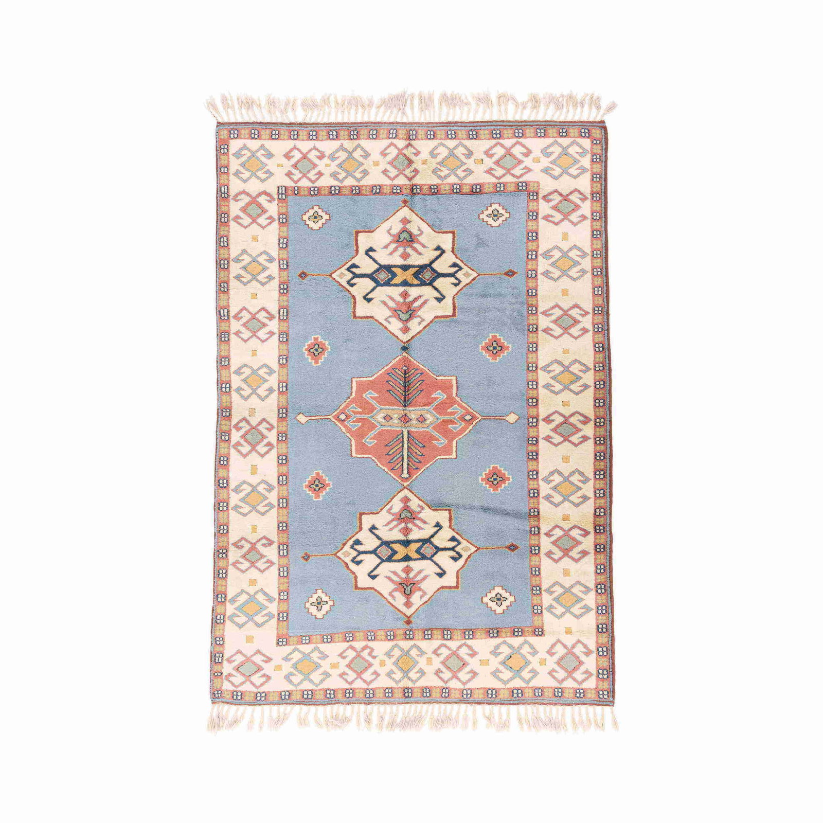 Authentic Handmade Milas Wool Carpet 73.6 x 108.7 Inches (1 of 8)