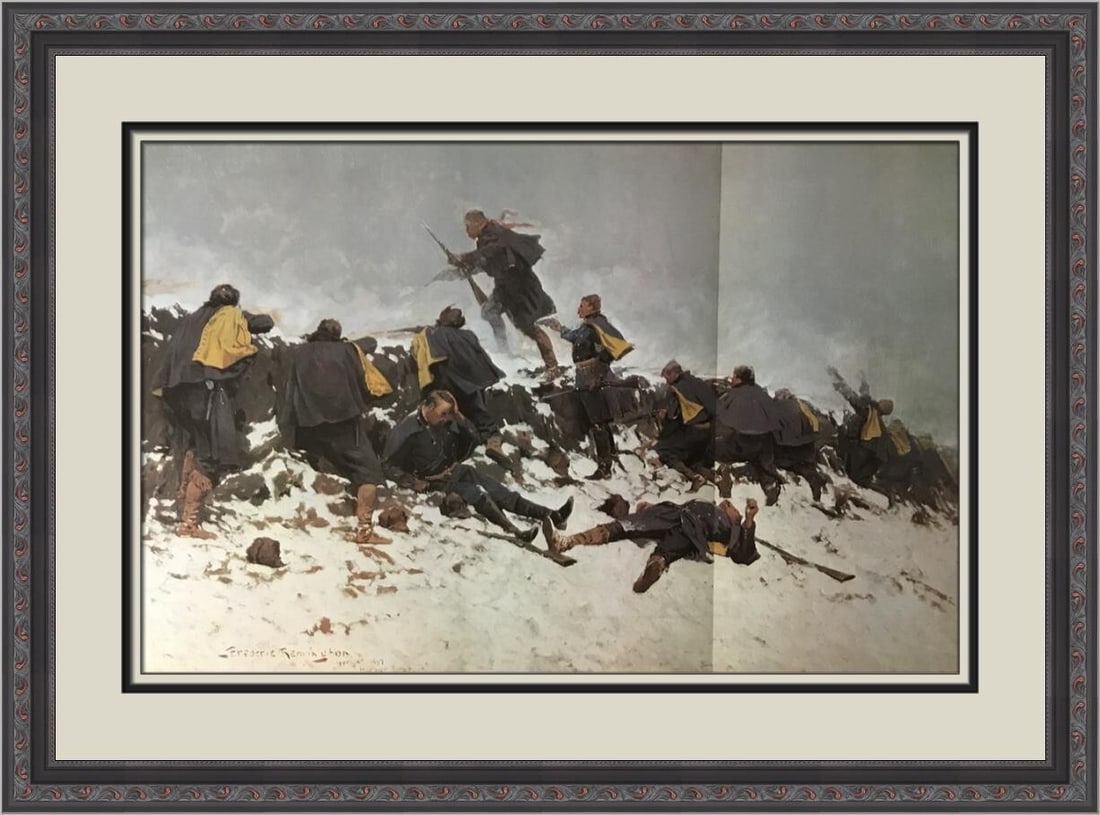 Frederic Remington Through The Smoke Custom Framed Print 18x25 (1 of 2)