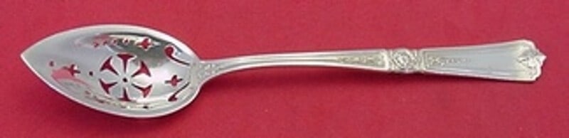 Durgin Victorian Sterling Silver Olive Spoon 6 1/8 Vintage (1 of 2)