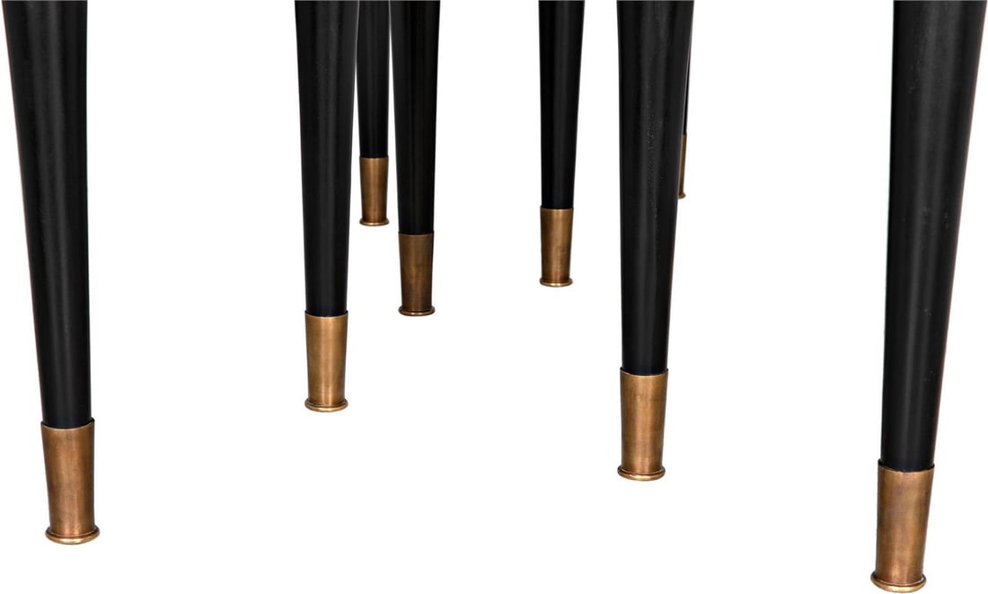 Noir Romeo Dining Table Hand-Rubbed Black Mahogany 95 x 42 (1 of 11)