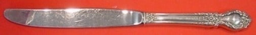 International Brocade Sterling Silver Dinner Knife 9.5 Inch Flatware: International Brocade Sterling Silver Dinner Knife 9.5 Inch Flatware Enhance your dining experience with this exquisite Brocade dinner knife by International. Crafted from sterling silver, this 9 1/2"