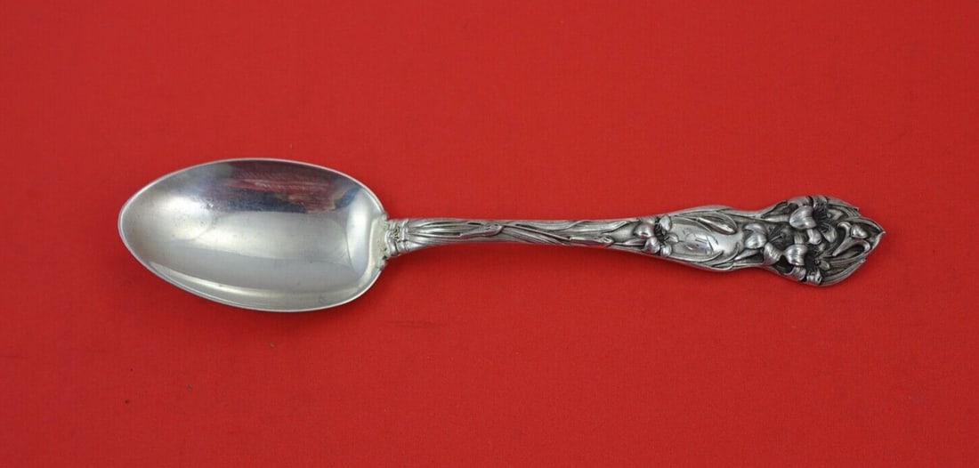 Watson Floral Series Sterling Silver 7" Soup Spoon with Lily Motif: Watson Floral Series Sterling Silver 7" Soup Spoon with Lily Motif Elevate your dining experience with this exquisite Floral Series Soup Spoon by Watson. Crafted from high-quality sterling silver, thi