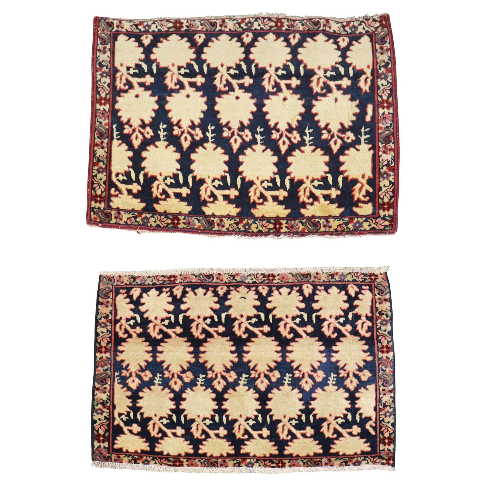 Persian Sarouk Jozan Rugs Set of 2 Hand-Woven Empire Style (1 of 7)