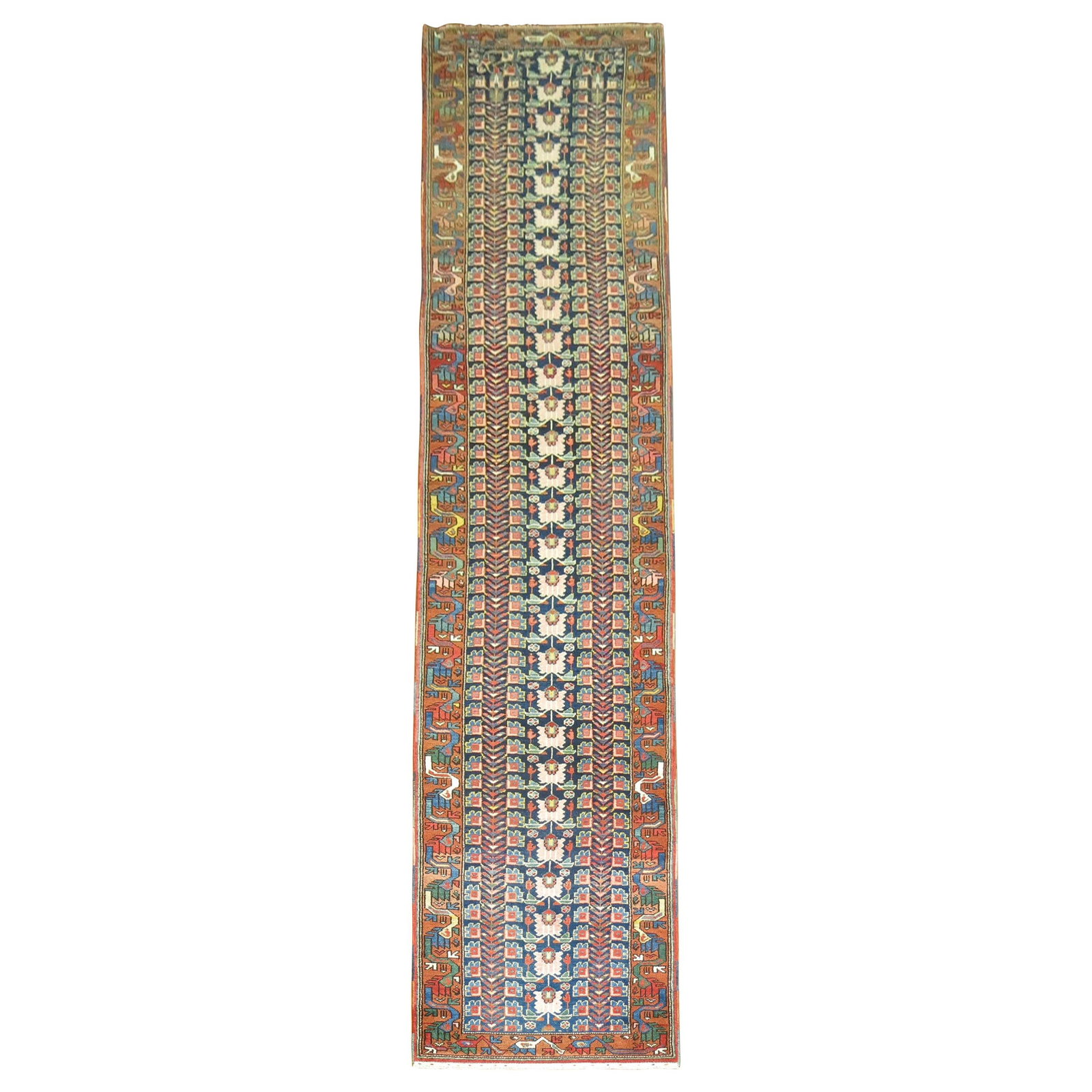 Zabihi Collection Antique Kazak Persian Runner Wool 46 x 212 (1 of 8)