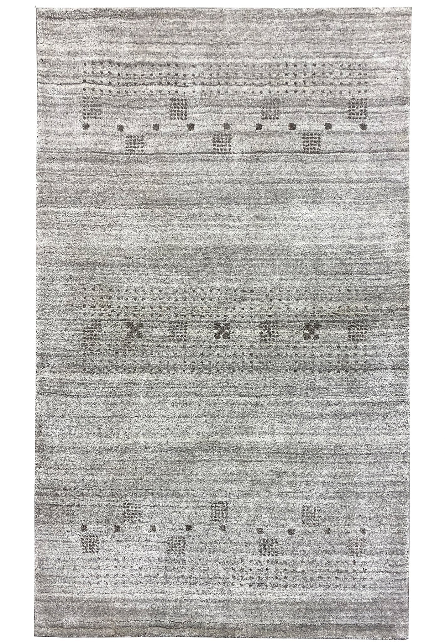 3 x 5 Handmade Gabbeh Wool Rug Contemporary Gray Persian Style (1 of 10)