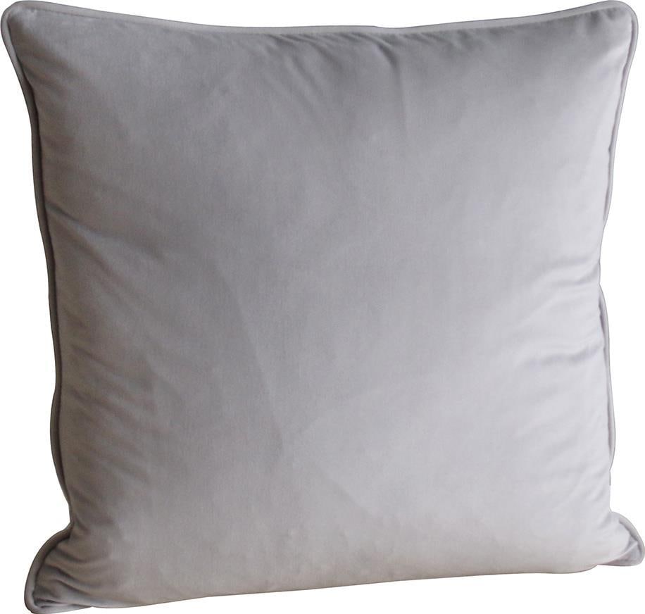Iris Light Gray Velvet Pillow 20x20 English Traditional Style (1 of 1)
