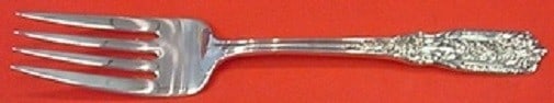 Westmorland Sterling Silver 8 Cold Meat Fork Milburn Rose Pattern (1 of 2)