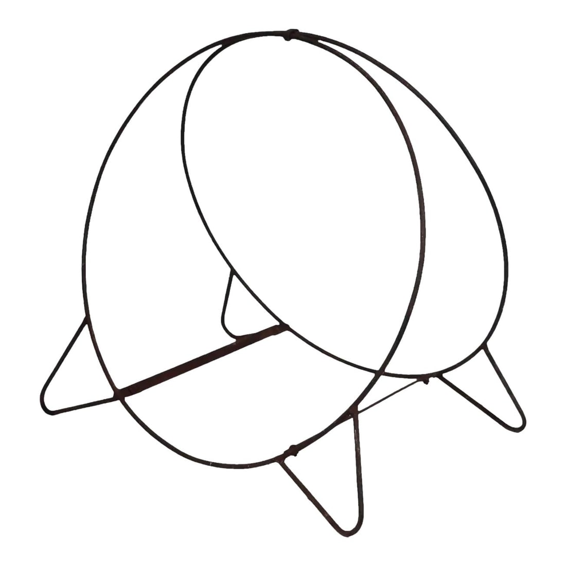 Mid Century Black Wrought Iron Circular Log Holder (1 of 10)