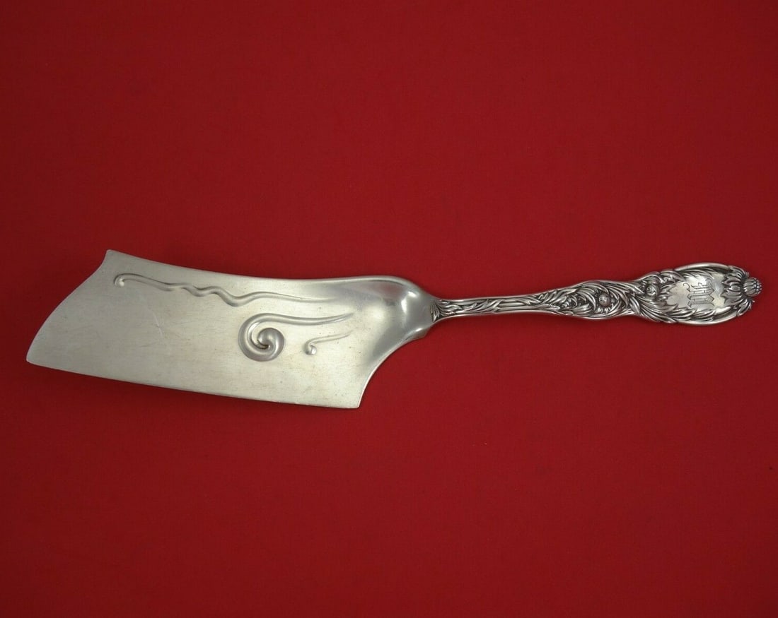 Sterling Silver Ice Cream Hatchet Chrysanthemum Pattern 12 Inch (1 of 4)