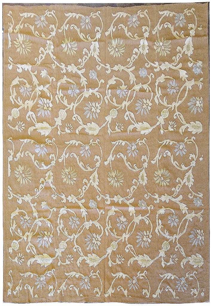 8.11 x 12 Handwoven French Country Brown Area Rug (1 of 13)