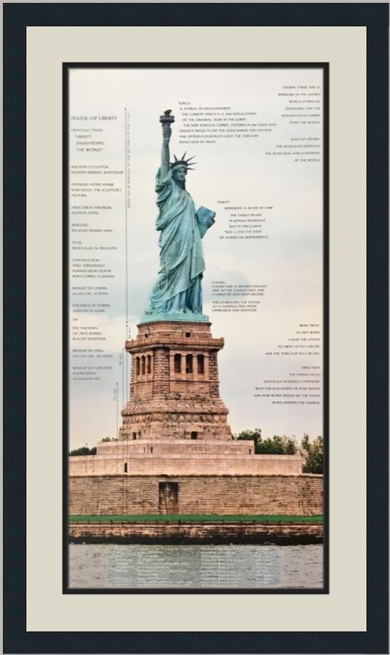 Statue Of Liberty Custom Framed Print Modern Art 30 x 18 (1 of 7)