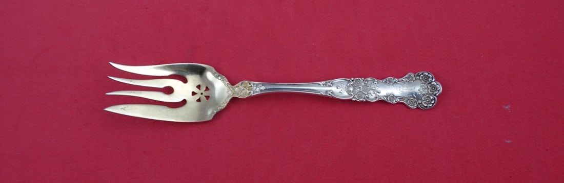 Gorham Buttercup Sterling Silver Fish Fork 4-Tine 6 3/8" Monogrammed (1 of 2)