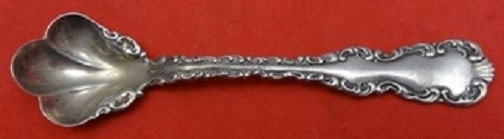 Whiting Louis XV Sterling Silver Master Salt Spoon Shell Bowl 3.5" (1 of 2)