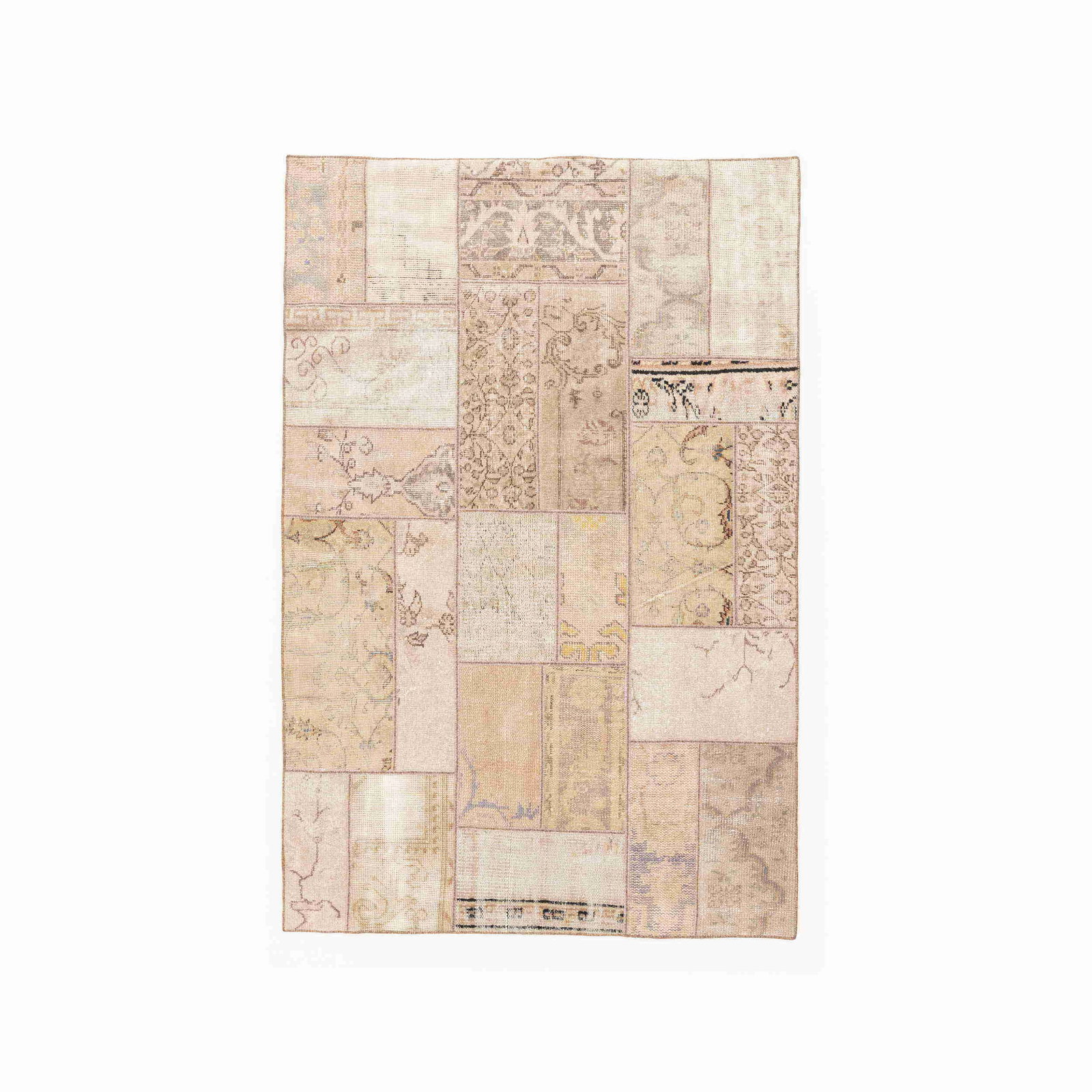 Authentic Handmade Patchwork Carpet Wool on Wool 50.4 x 76.8 (1 of 8)