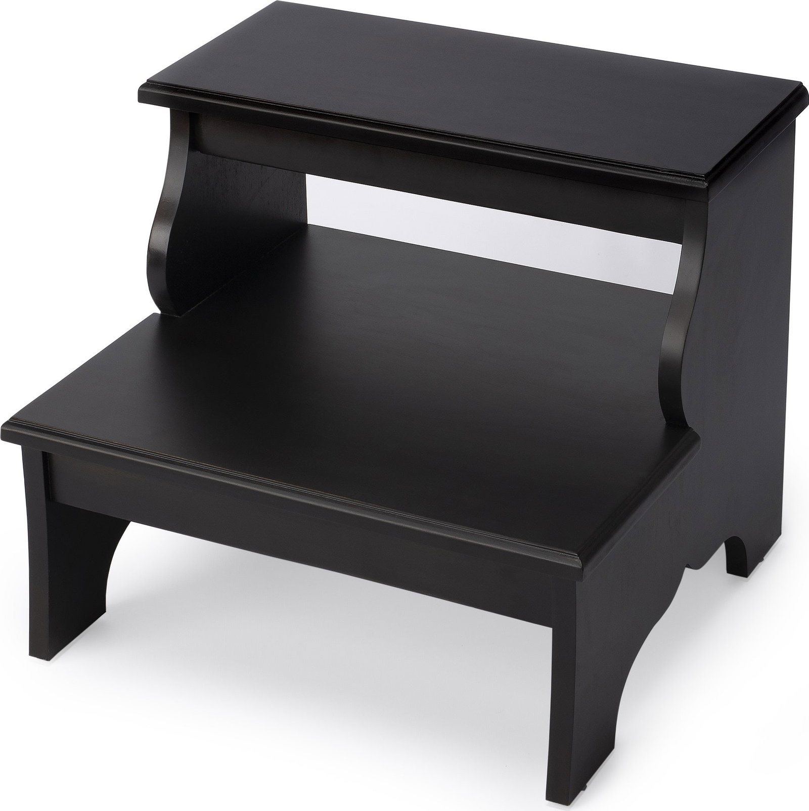 Butler Dark Cherry Transitional Step Stool Acacia MDF 15H x 18W x 16D (1 of 6)