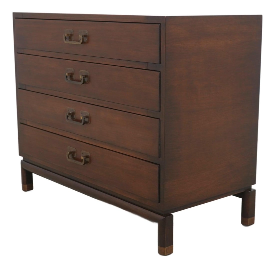 John Stuart Walnut Mid Century Modern Dresser Brass Capped Feet (1 of 10)