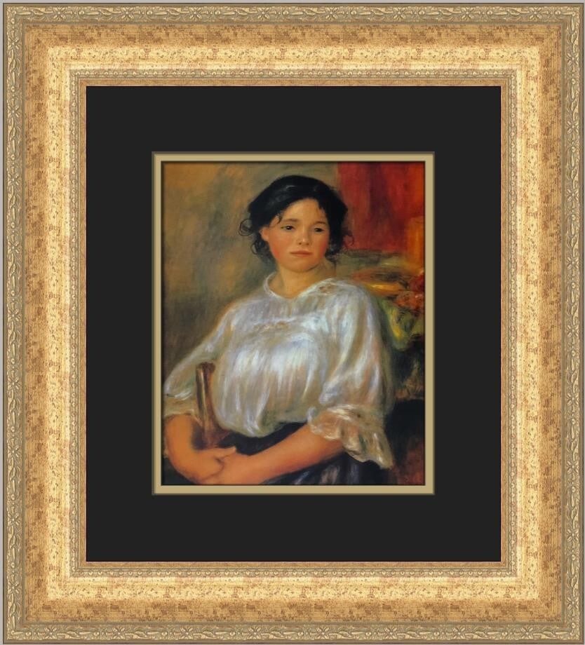 Renoir Portrait of Helene Bellon Custom Framed Print 17x16 (1 of 2)