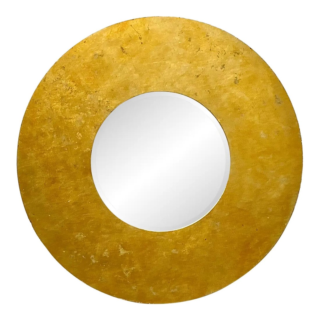 Vintage Boho Monumental Gilt Mirror 48 Inch Round Gold Frame (1 of 10)