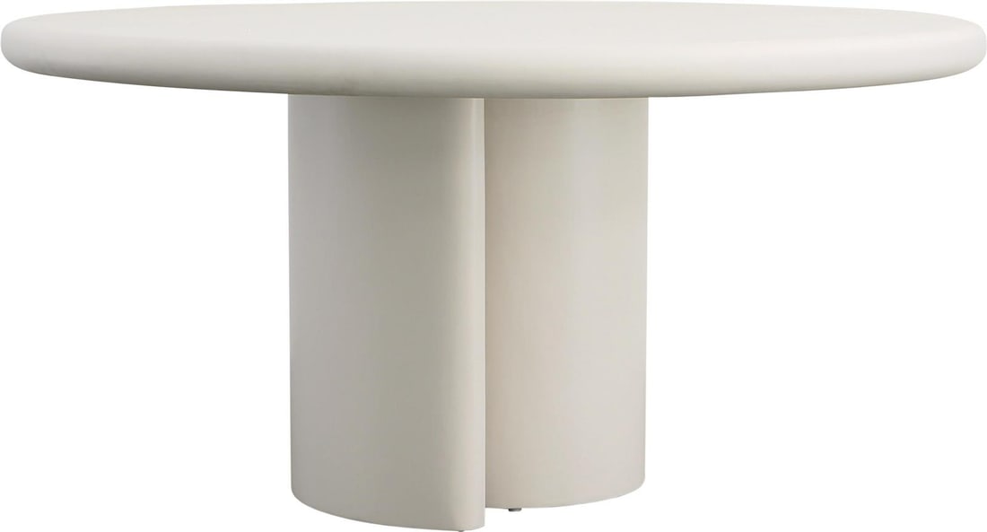 Stylish Nemus Outdoor Dining Table in White - Casted Concrete (1 of 3)