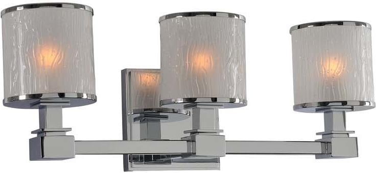Kalco Destin Modern Chrome 3-Light Bath Fixture Dimmable (1 of 1)