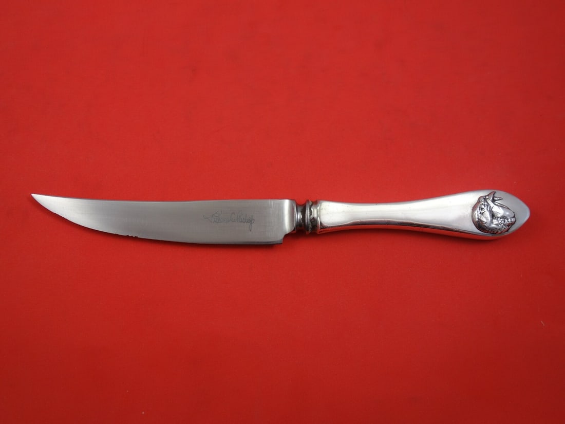 Richard E. Bishop Game Birds Sterling Silver Knife with Turkey Motif 9 3/8" (1 of 3)