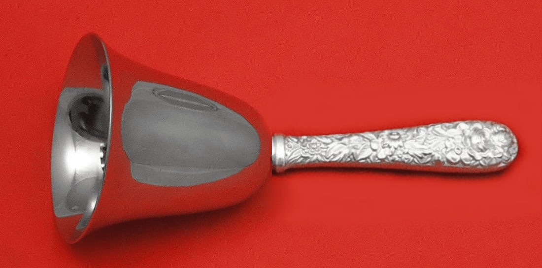 Kirk Repousse Sterling Silver Custom Dinner Bell 7 Inch (1 of 4)