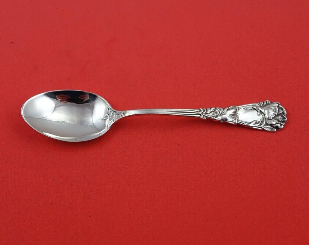 Durgin Tulip Sterling Silver Teaspoon 5 5/8 inches (1 of 2)