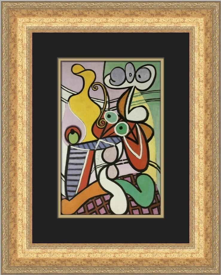 Pablo Picasso Large Still Life Print Custom Framed Antique Gold (1 of 2)