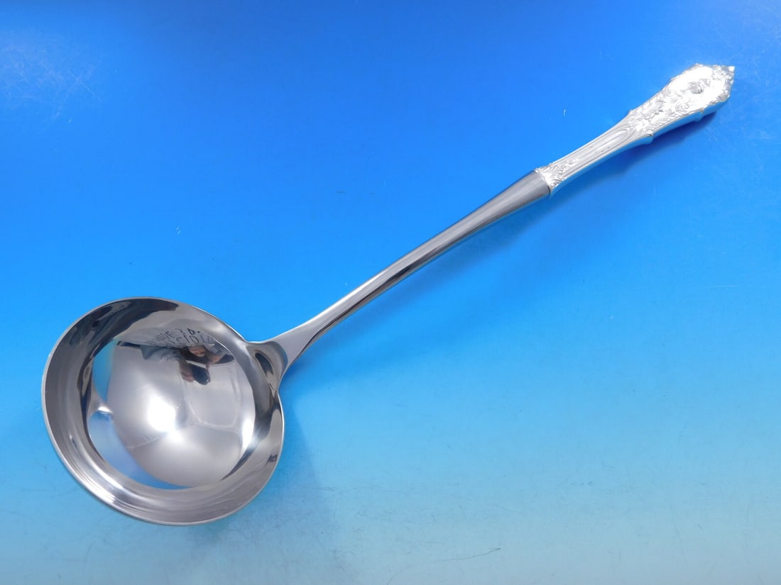 Wallace Rose Point Sterling Silver Soup Ladle Custom Made 11.5" (1 of 5)