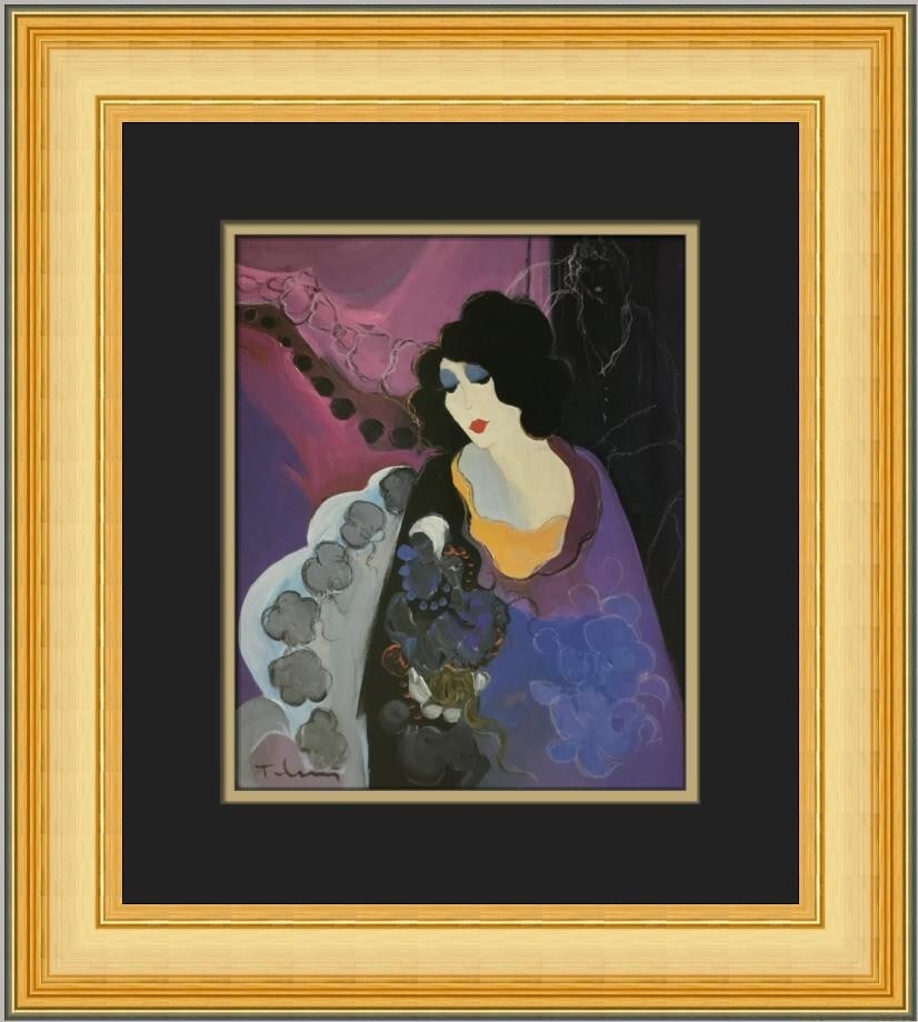 Itzchak Tarkay Charlotte Seated 1979 Custom Framed Print (1 of 2)