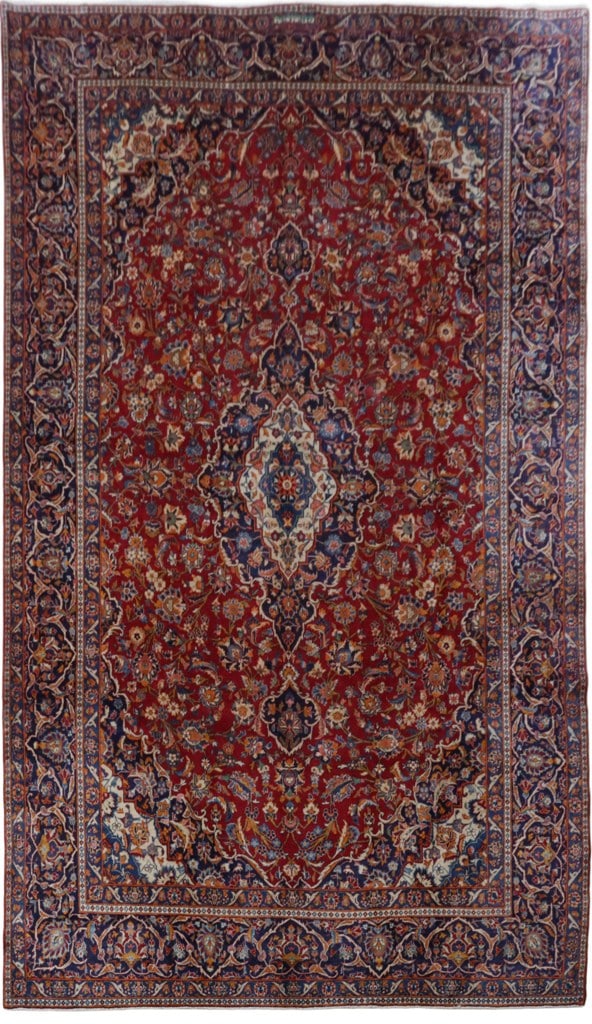 Red Persian Kashan Rug 10 x 16 Signed Traditional Silk Like Pile: Red Persian Kashan Rug 10 x 16 Signed Traditional Silk Like Pile Free continental US Shipping This exquisite 9.6 x 16.1 Red Persian Kashan Rug is handcrafted by skilled Persian artisans. Featuring tra