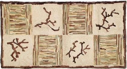 Camp Timber Creek Hooked Rug 3x5 Early American Style (1 of 1)