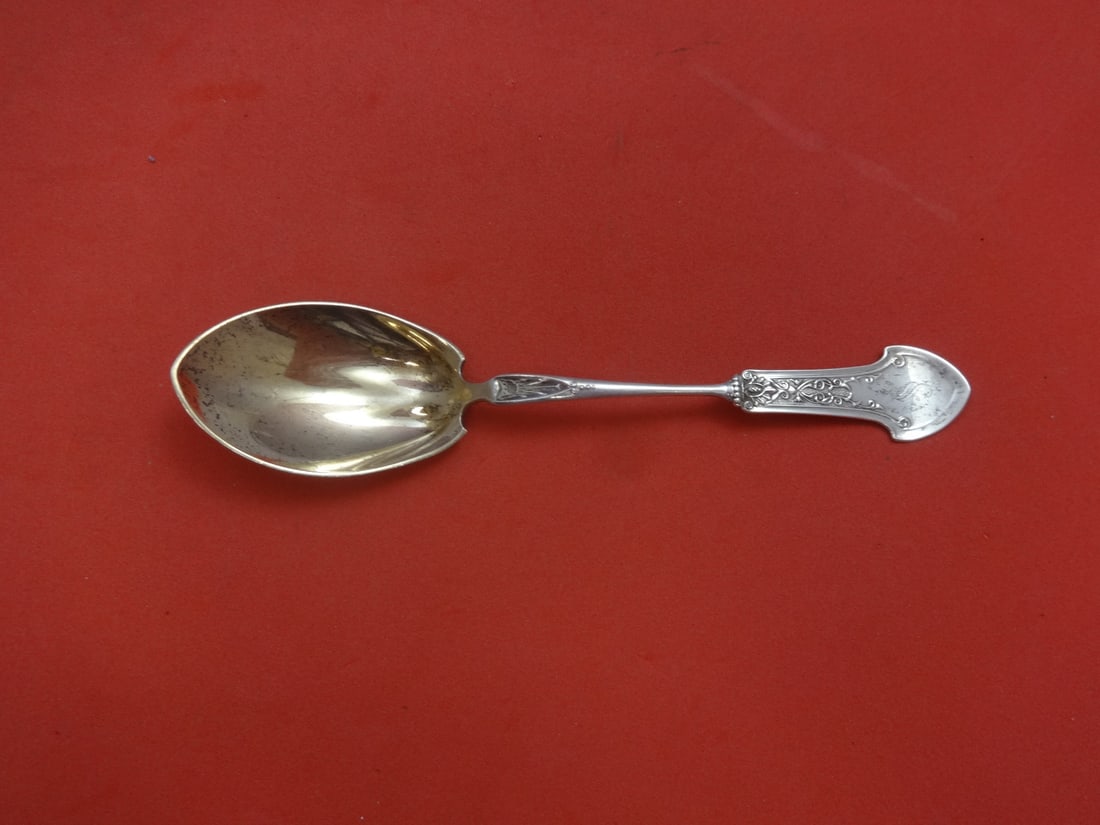 Gorham Corinthian Sterling Silver Ice Cream Spoon Gold Wash 6" (1 of 1)