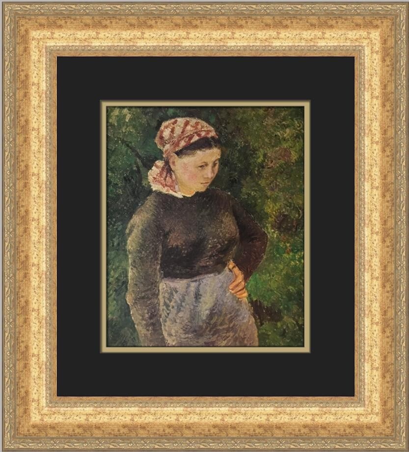 Camille Pissarro Portrait of a Peasant Woman Custom Framed Art Print: Camille Pissarro Portrait of a Peasant Woman Custom Framed Art Print This exquisite custom framed print features "Portrait of a Peasant Woman" by renowned artist Camille Pissarro. Created in 1984, thi