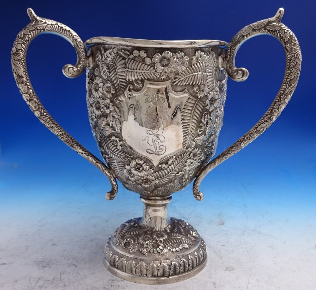 Three-Handle Sterling Silver Loving Cup by James R. Armiger (1 of 8)
