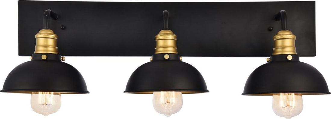 Elegant Lighting Anders Sconce Brass Transitional 3 Bulb E26 UL-Listed (1 of 1)