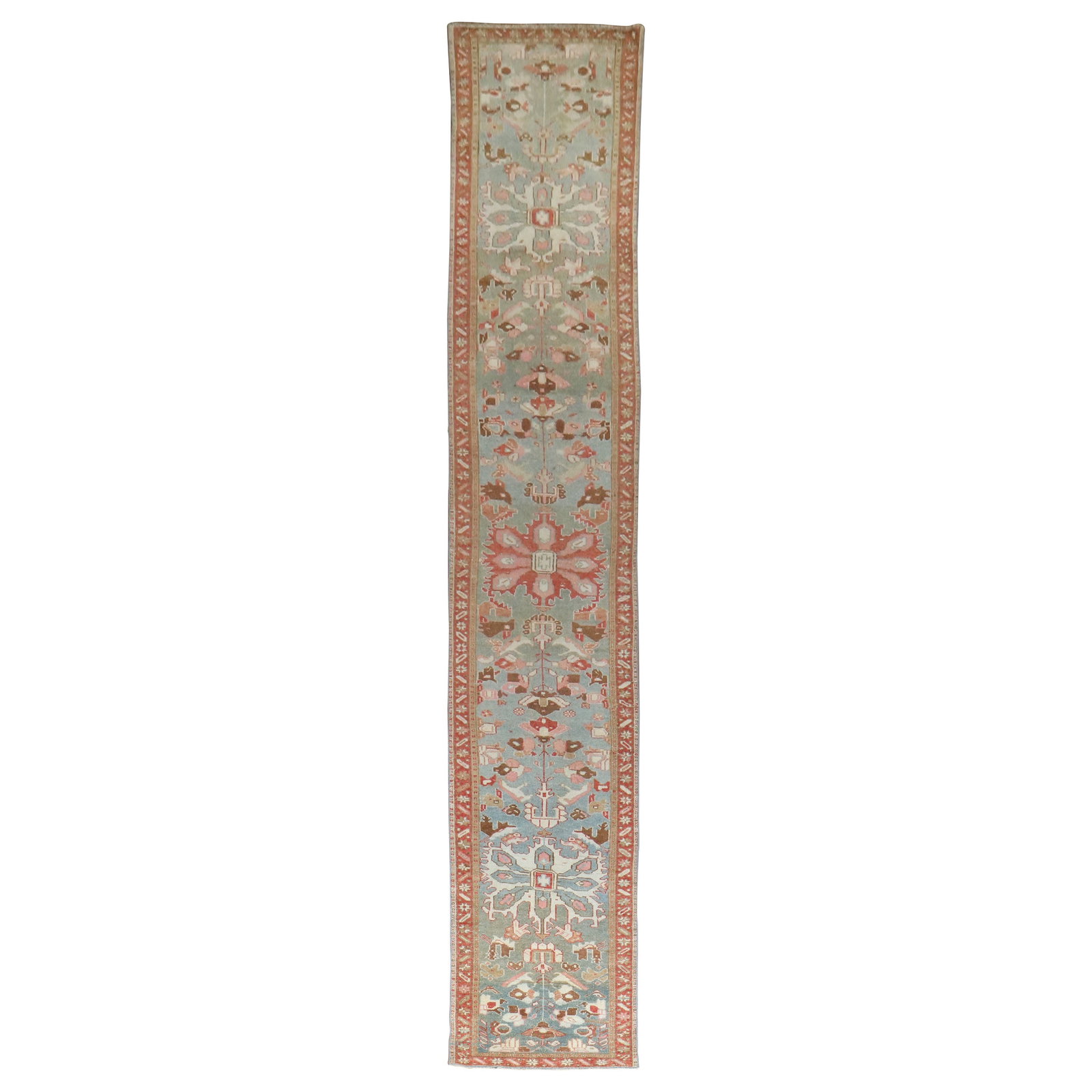 Zabihi Collection Vintage Persian Runner Heriz Serapi Wool 33 x 204 (1 of 7)
